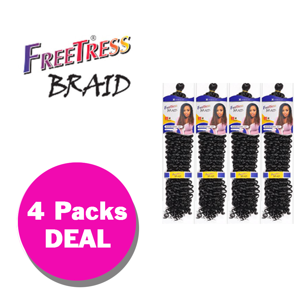 *4Pack/6Pack* Water Wave 22" Freetress Synthetic Crochet Braiding